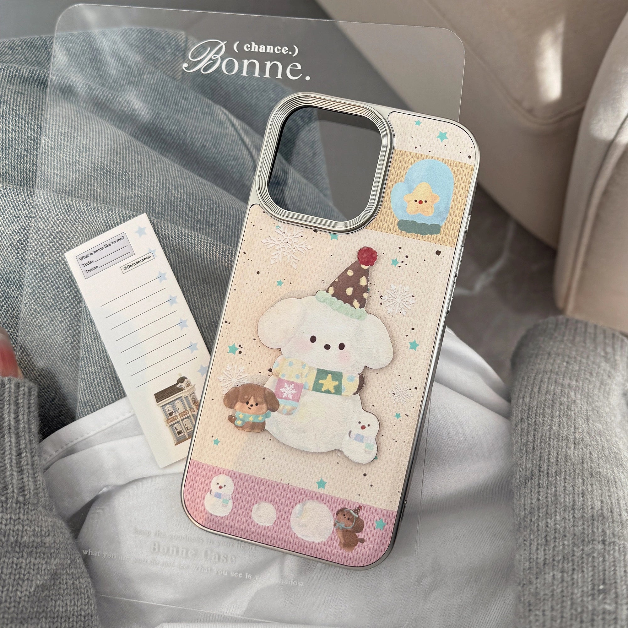 Pink Apricot Snowdog - iPhone Case
